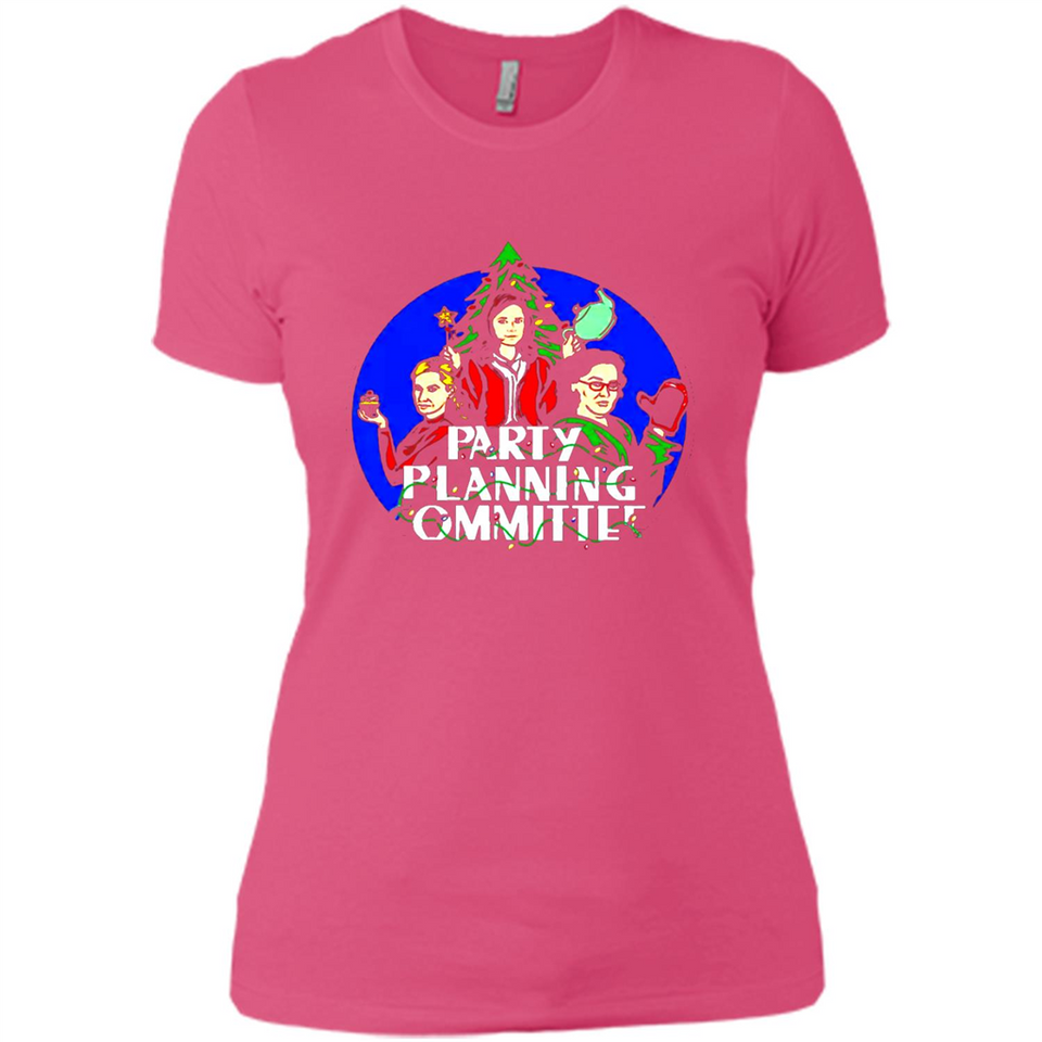 Party Planning Committee Christmas T-Shirt - Ladies' Boyfriend T-Shirt