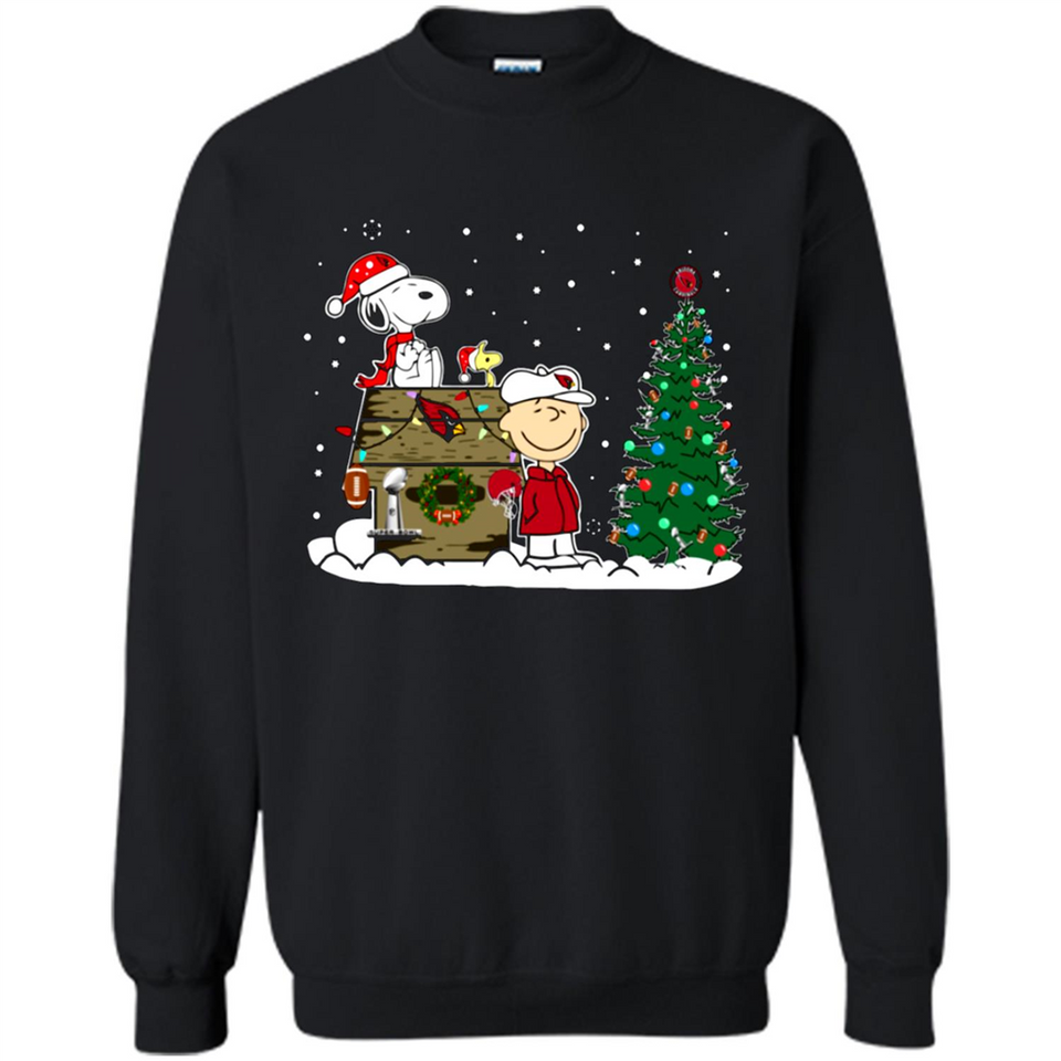Arizona Cardinals Snoopy The Peanuts Movie Christmas Football Super Bowl pingpong - Sweatshirt