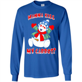 Snowman Wanna Kiss My Carrot Christmas - Long Sleeve T-Shirt