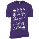 He Sees You When You're Drinking - Premium Short Sleeve T-Shirt