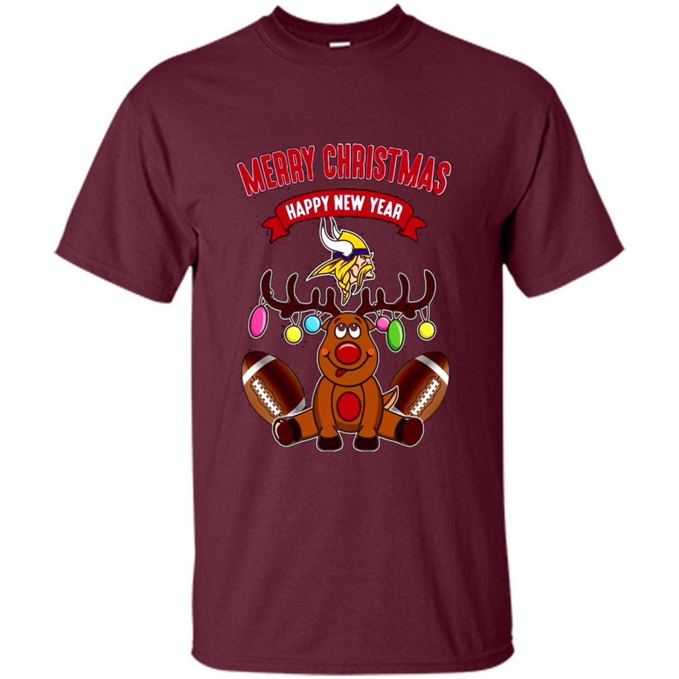 Minnesota Vikings NFL Reindeer Funny Merry Christmas And Happy New Year
