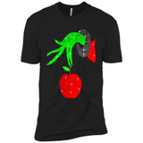 Christmas The Grinch Hand Holding Apple Ornament sweater - Premium Short Sleeve T-Shirt