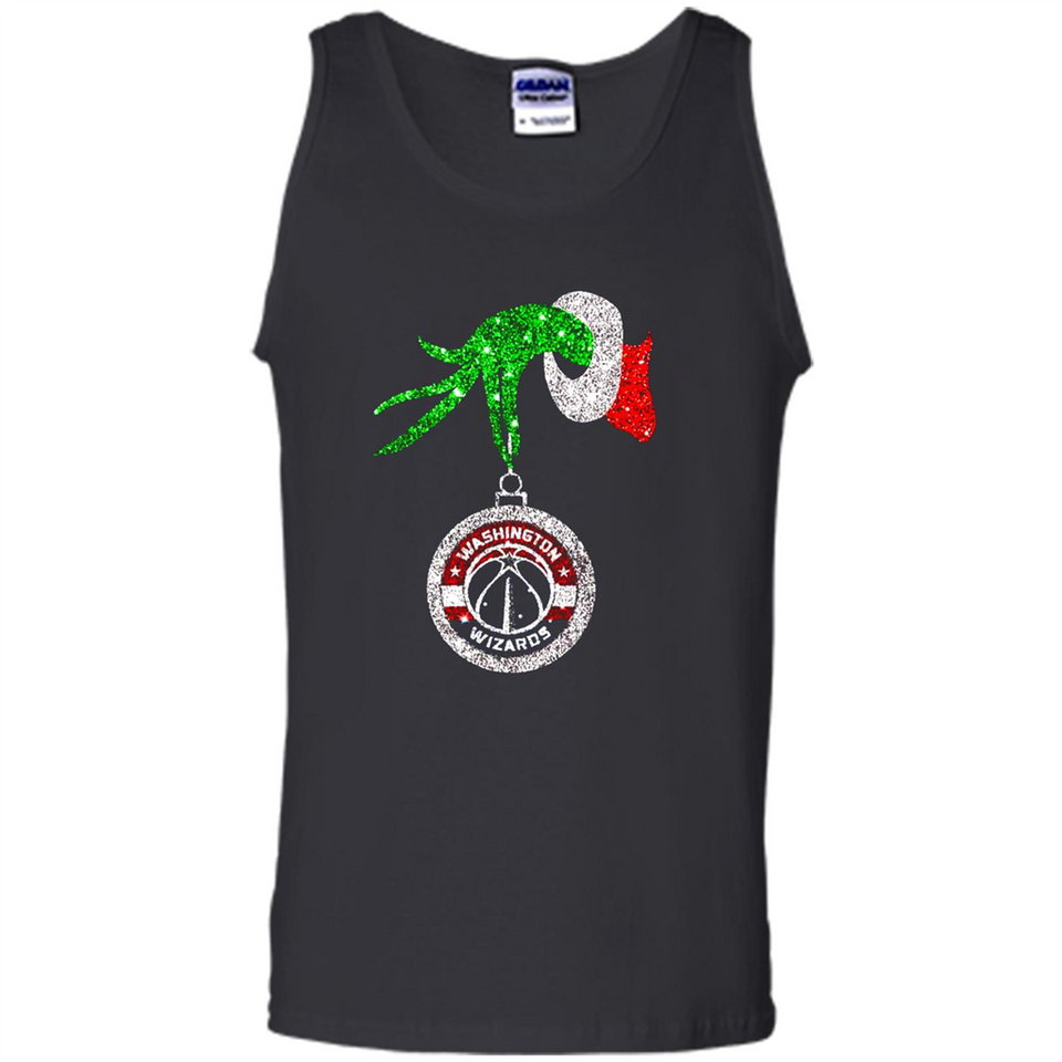 Funny Washington Wizards Glitter Grinch Monogram Ornament Christmas - Tank Top