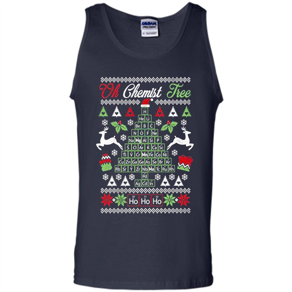 Chemist Tree Shirt Oh Chemistry Tree Ugly Christmas - Tank Top