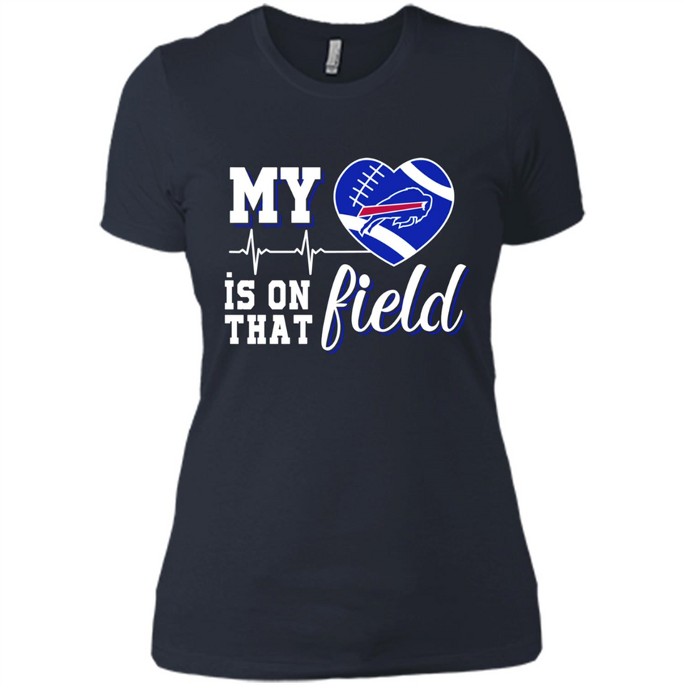 Buffalo Bills Football My Heart is on that Field - Ladies' Boyfriend T-Shirt