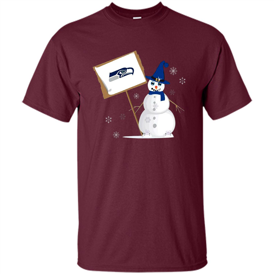 Seattle Seahawks Snowman Funny