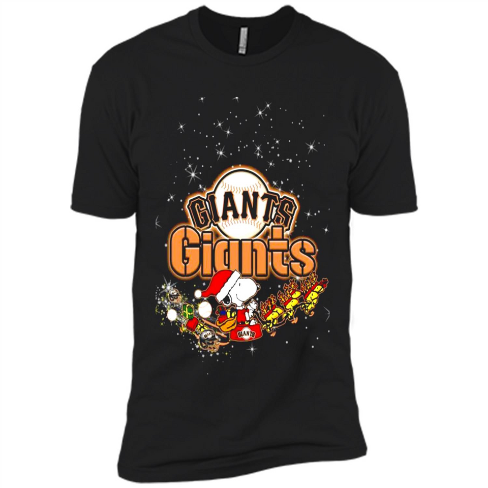 Snoopy Christmas San Francisco Giants - Premium Short Sleeve T-Shirt