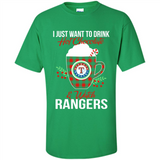 I Just Want To Drink Hot Chocolate & Watch Texas Rangers Ugly Christmas Sweater PINGPONG