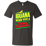 Iguana Wish You A Merry Christmas Animal - Men's V-Neck