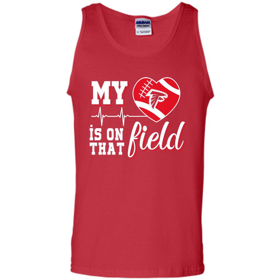 Atlanta Falcons Football My Heart is on that Field - Tank Top