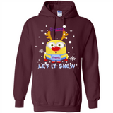 Minion Atlanta Braves Ugly Christmas Sweater Let it Snow - Hoodie