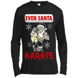 Even Santa Does Karate - Funny Karate - Canvas Long Sleeve T-Shirt