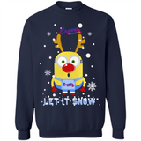 Minion Atlanta Braves Ugly Christmas Sweater Let it Snow - Sweatshirt
