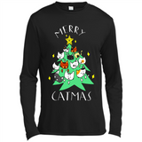 Merry Catmas Funny Cool Christmas Mug PINGPONG - Canvas Long Sleeve T-Shirt