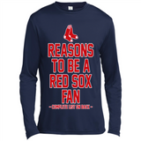 Reasons to be a Boston Red Sox Fan Complete List on Back - Canvas Long Sleeve T-Shirt