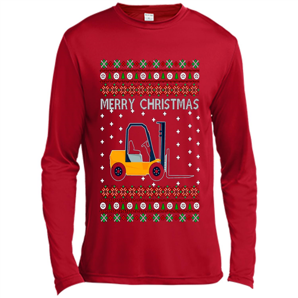 Merry Christmas Forklift ugly sweatshirt PINGPONG
