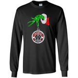 Funny Washington Wizards Glitter Grinch Monogram Ornament Christmas - Long Sleeve T-Shirt