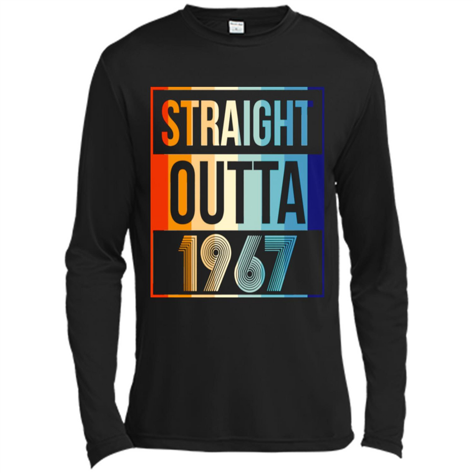 Retro Straight Outta 1967 51 Years Old - Canvas Long Sleeve T-Shirt