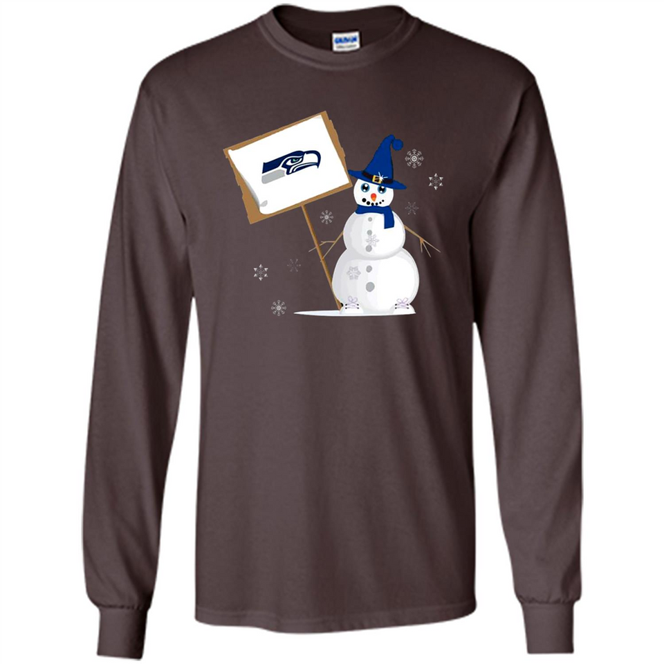 Seattle Seahawks Snowman Funny