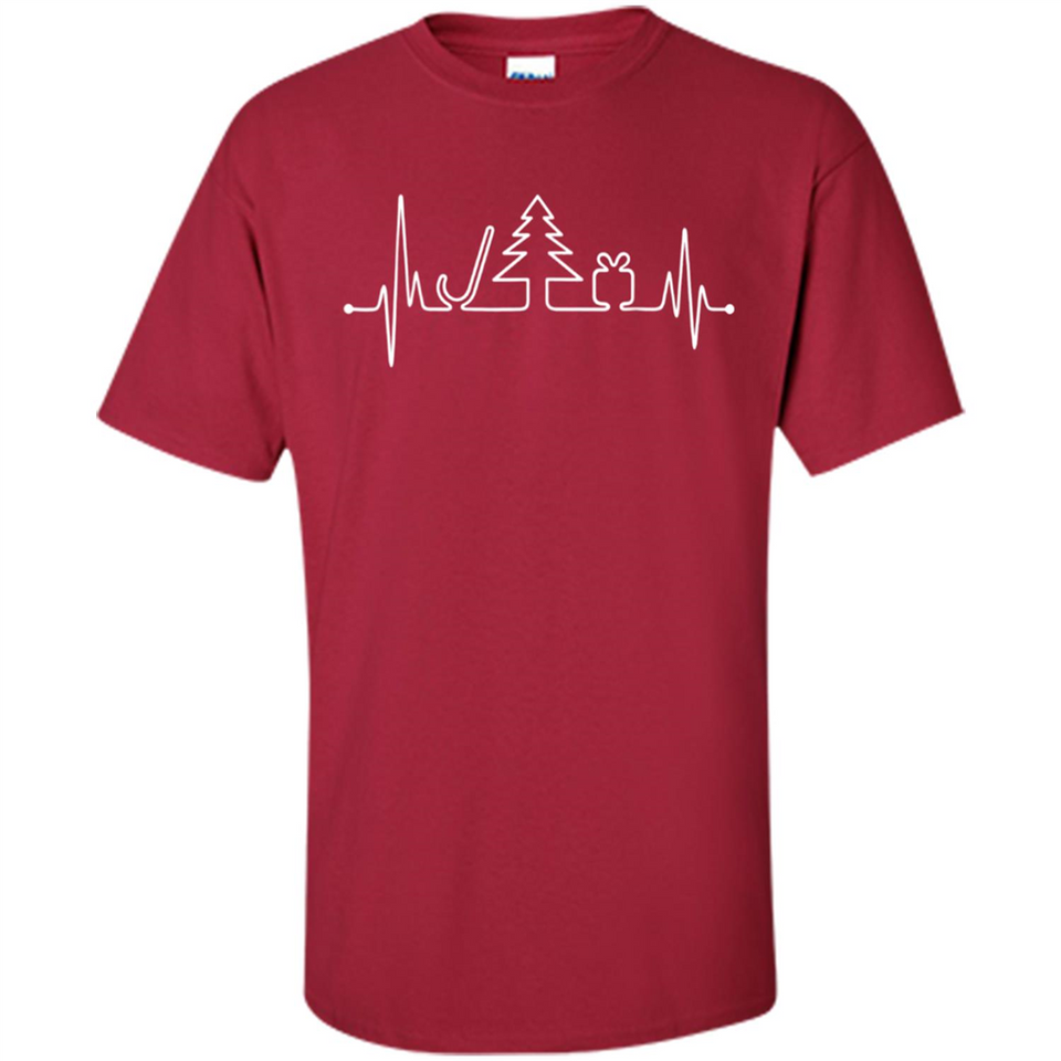 Heartbeat Christmas Tree T-shirt Funny Xmas Costume