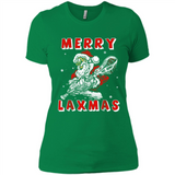Lacrosse Merry Laxmas Santa - Ladies' Boyfriend T-Shirt