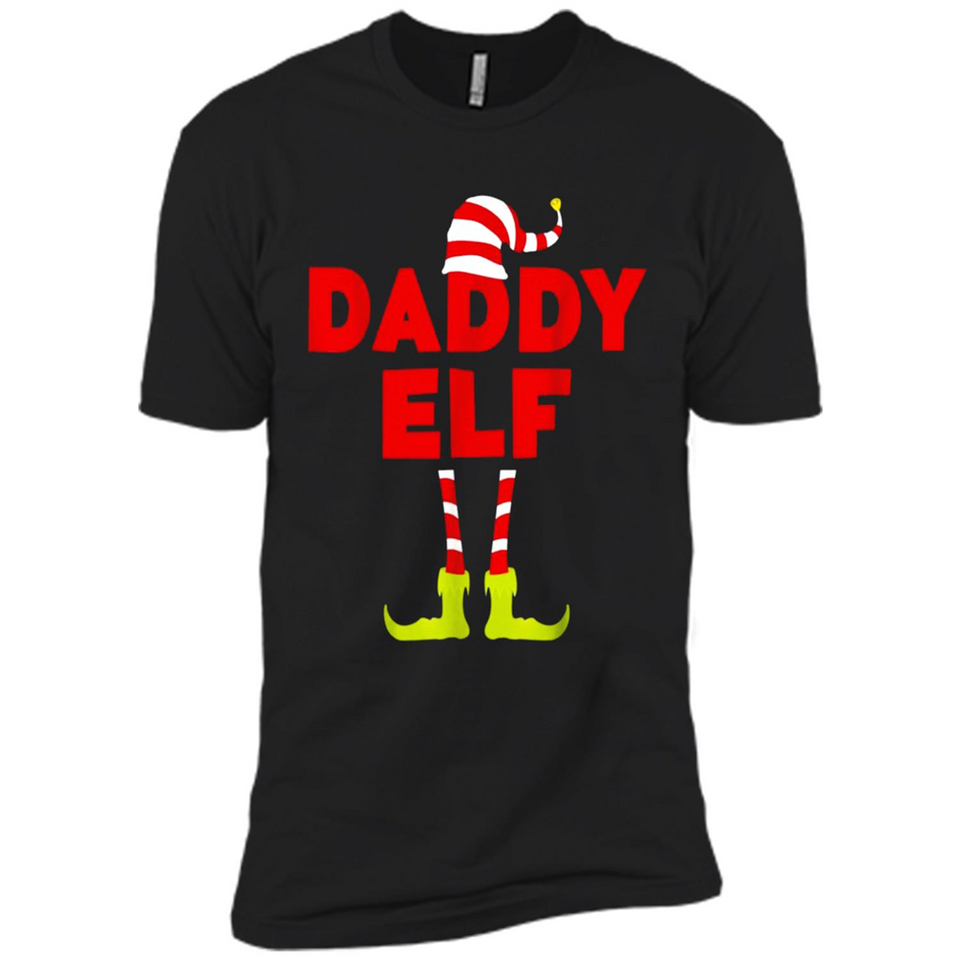 Mens Daddy Elf T-Shirt Funny Matching Christmas Costume - Premium Short Sleeve T-Shirt