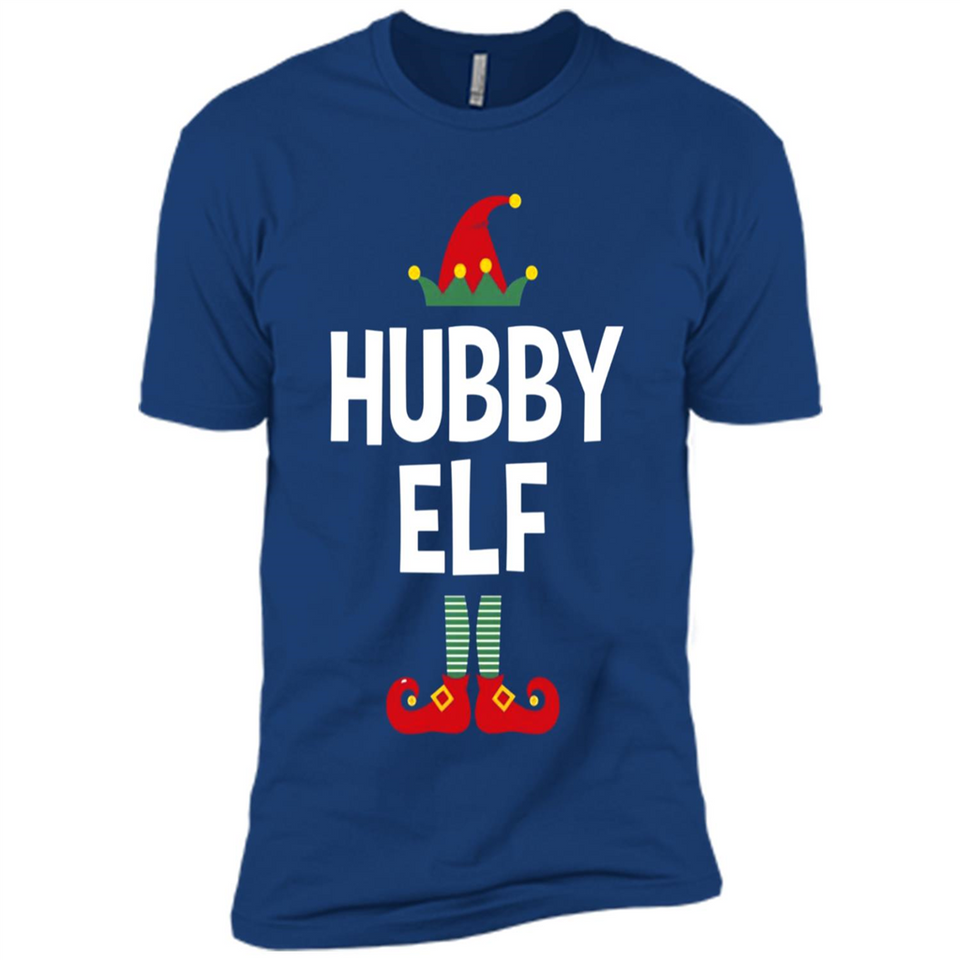 Hubby Elf Shirt - Family Matching Christmas Pajamas - Premium Short Sleeve T-Shirt