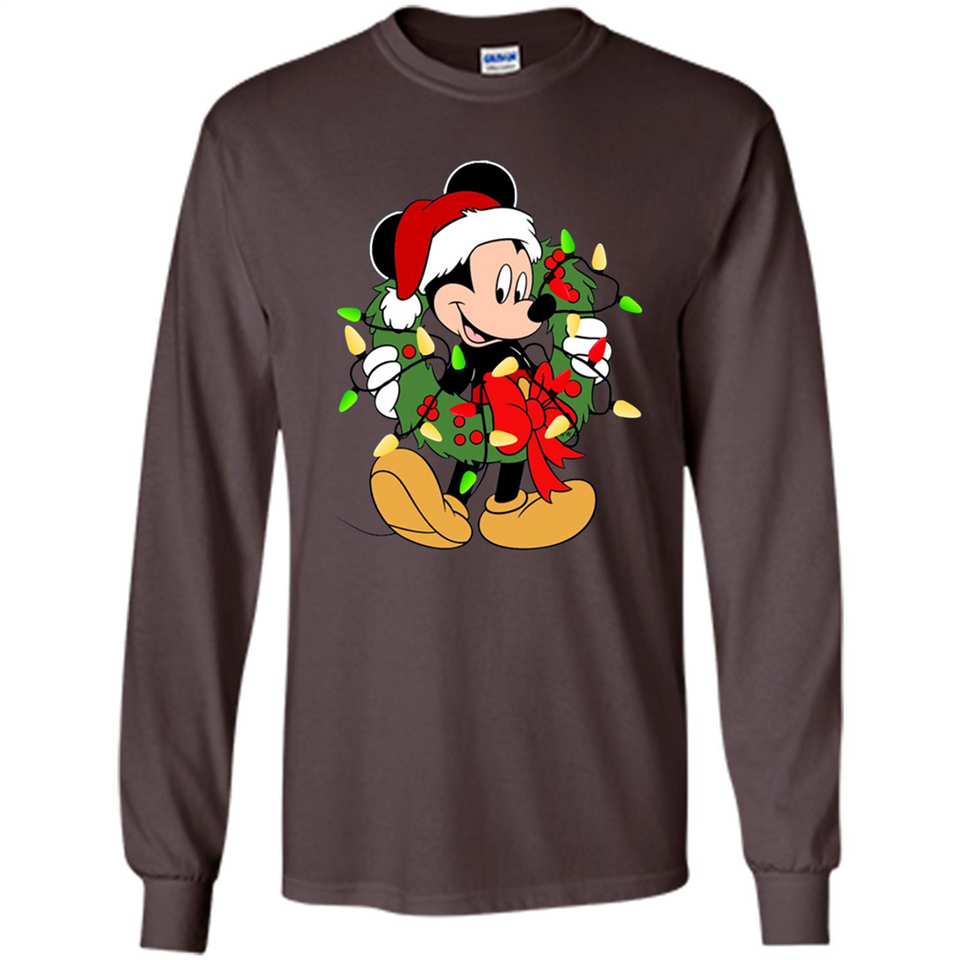 Disney Mickey Mouse Christmas Lights Sweatshirt - Long Sleeve T-Shirt
