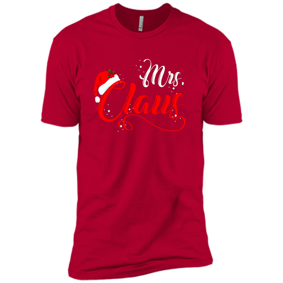 Mrs. Claus Santa Claus Merry Xmas T-Shirt - Premium Short Sleeve T-Shirt