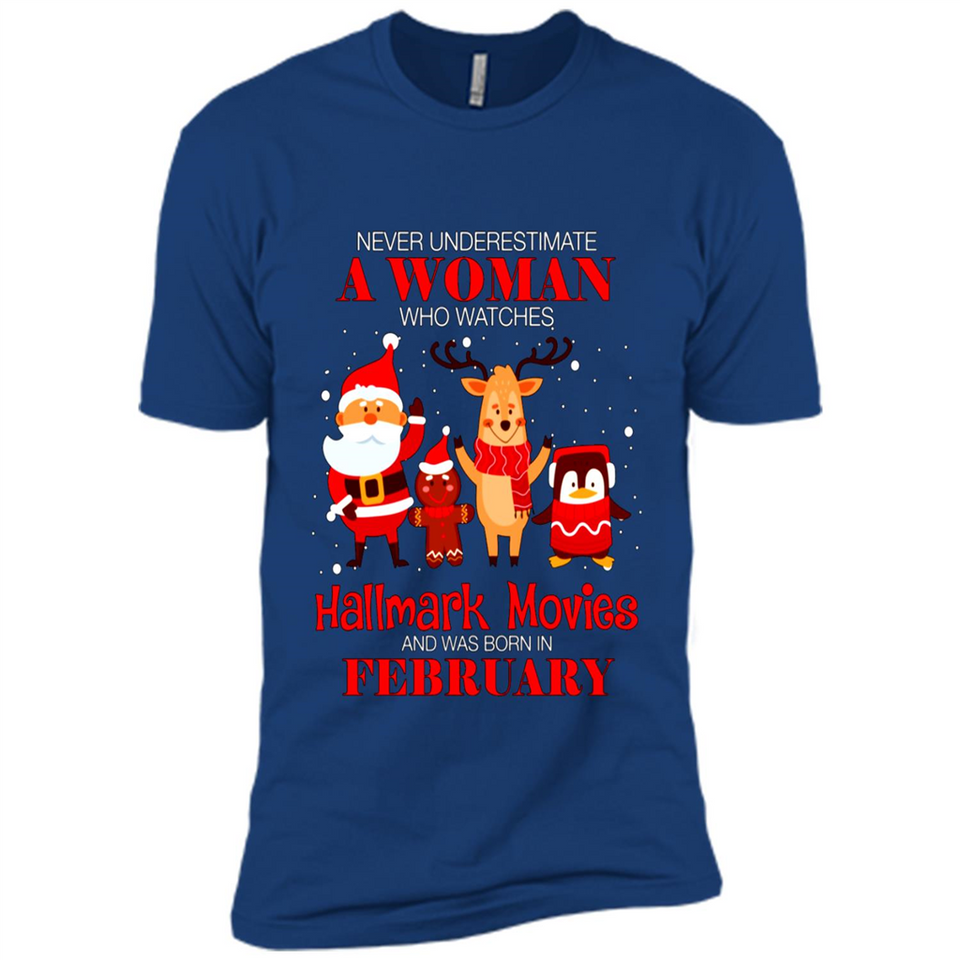 Never Underestimate A February Woman Watches Hallmark Movies Sweatshirt PINGPONG