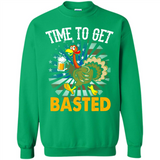 Time To Get Basted Funny Turkey Beer Thanksgiving - Sweatshirt