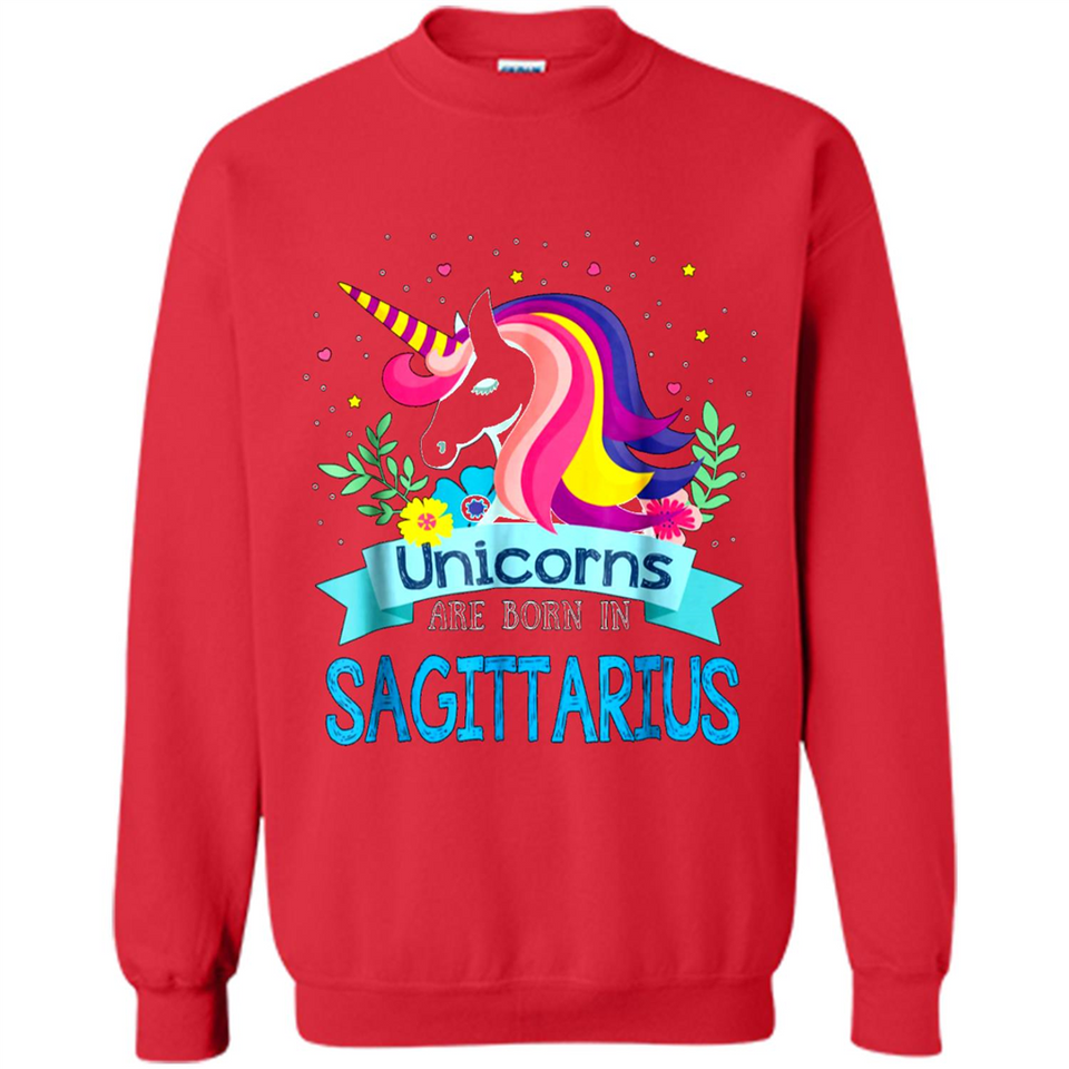 Unicorns are born in Sagittarius Birthday Rainbow Custom Ultra Cotton