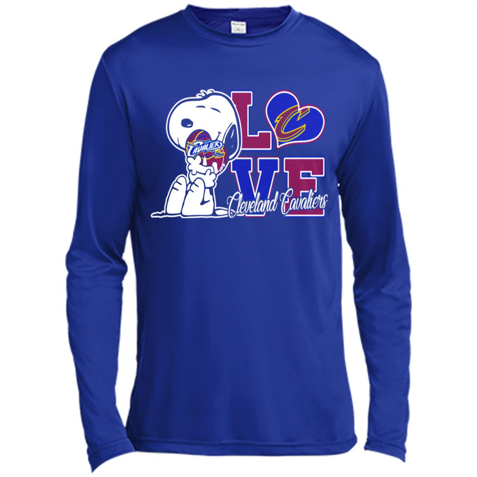 Snoopy loves NBA Cleveland Cavaliers - Canvas Long Sleeve T-Shirt