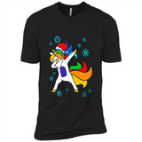 Christmas Dabbing Unicorn - Premium Short Sleeve T-Shirt