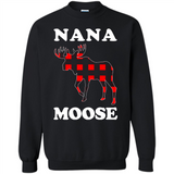 Nana Moose Funny Christmas Plaid Buffalo T-Shirt - Sweatshirt