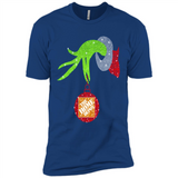 Grinch hand holding Logo HomeDepot Glitter Christmas - Premium Short Sleeve T-Shirt