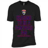 Reasons to be a Florida Panthers Fan Complete List on Back - Premium Short Sleeve T-Shirt