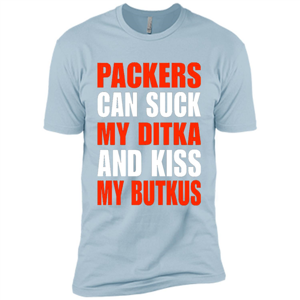 Packers can suck my Ditka and kiss my Butkus PINGPONG - Premium Short Sleeve T-Shirt