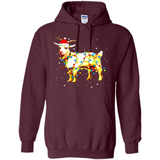 Christmas Lights Goat Wearing Santa Hat T-Shirt - Hoodie