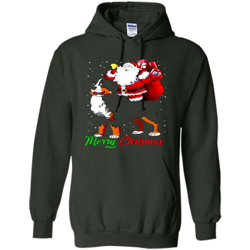 Merry Christmas Santa Claus With Big Dog sweater PINGPONG