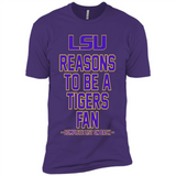 Reasons to be a LSU Tigers Fan Complete List on Back - Funny - Premium Short Sleeve T-Shirt