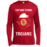 I Just Want To Drink Hot Chocolate & Watch USC Trojans Ugly Christmas Sweater PINGPONG