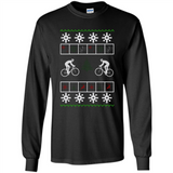 Christmas Ugly Sweater Cycling - Best Ugly Christmas Sweater - Long Sleeve T-Shirt