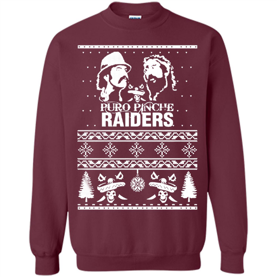 Puro Pinche Raiders Ugly Christmas Sweater - Sweatshirt