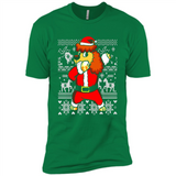 Dabbing Poodle Santa Christmas Holiday Sweatshirt - Premium Short Sleeve T-Shirt
