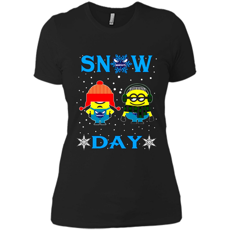 Snow Day Shirt For Charlotte Hornets Vs Minion Fans pingpong