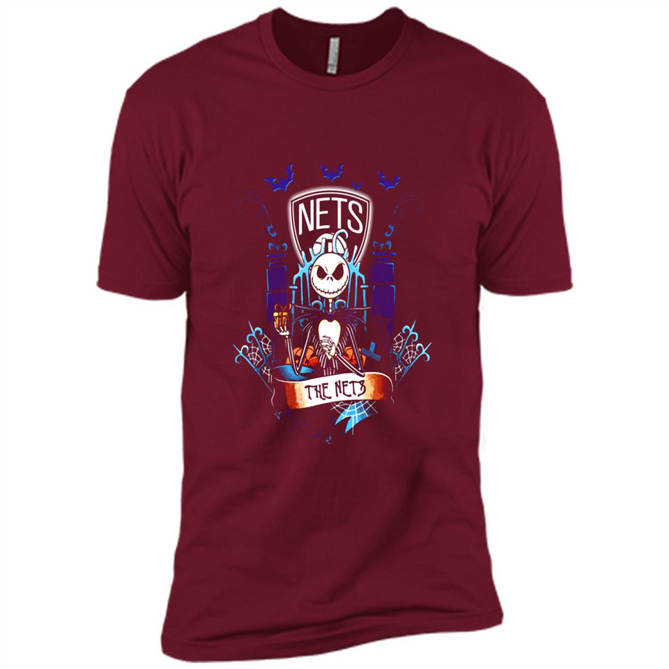 Brooklyn Nets Halloween The Nightmare Before Christmas - Premium Short Sleeve T-Shirt