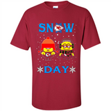 Snow Day Shirt For Kansas City Chiefs Vs Minion Fans Cotton pingpong