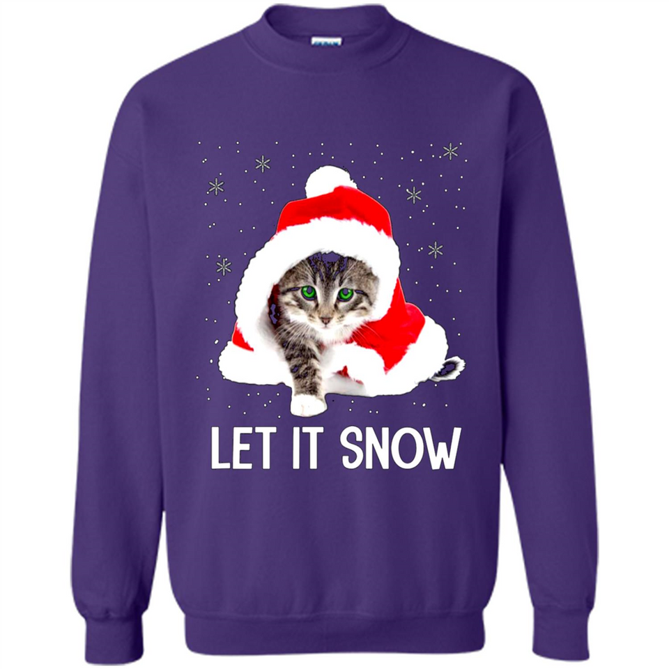 Let It Snow Cat Christmas sweater PINGPONG