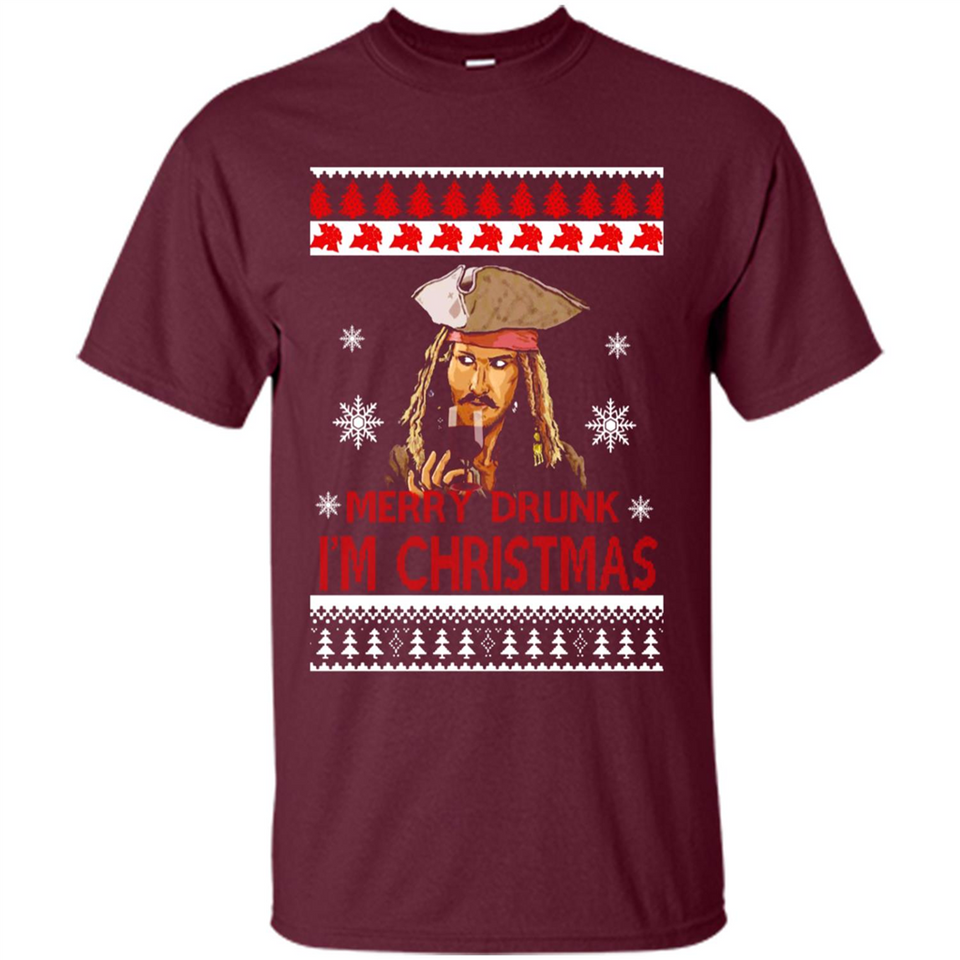 Jack sparrow Merry Drunk I'm Christmas - Shirt